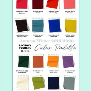 2019/2020 Fall/Winter Fashion Week Colors